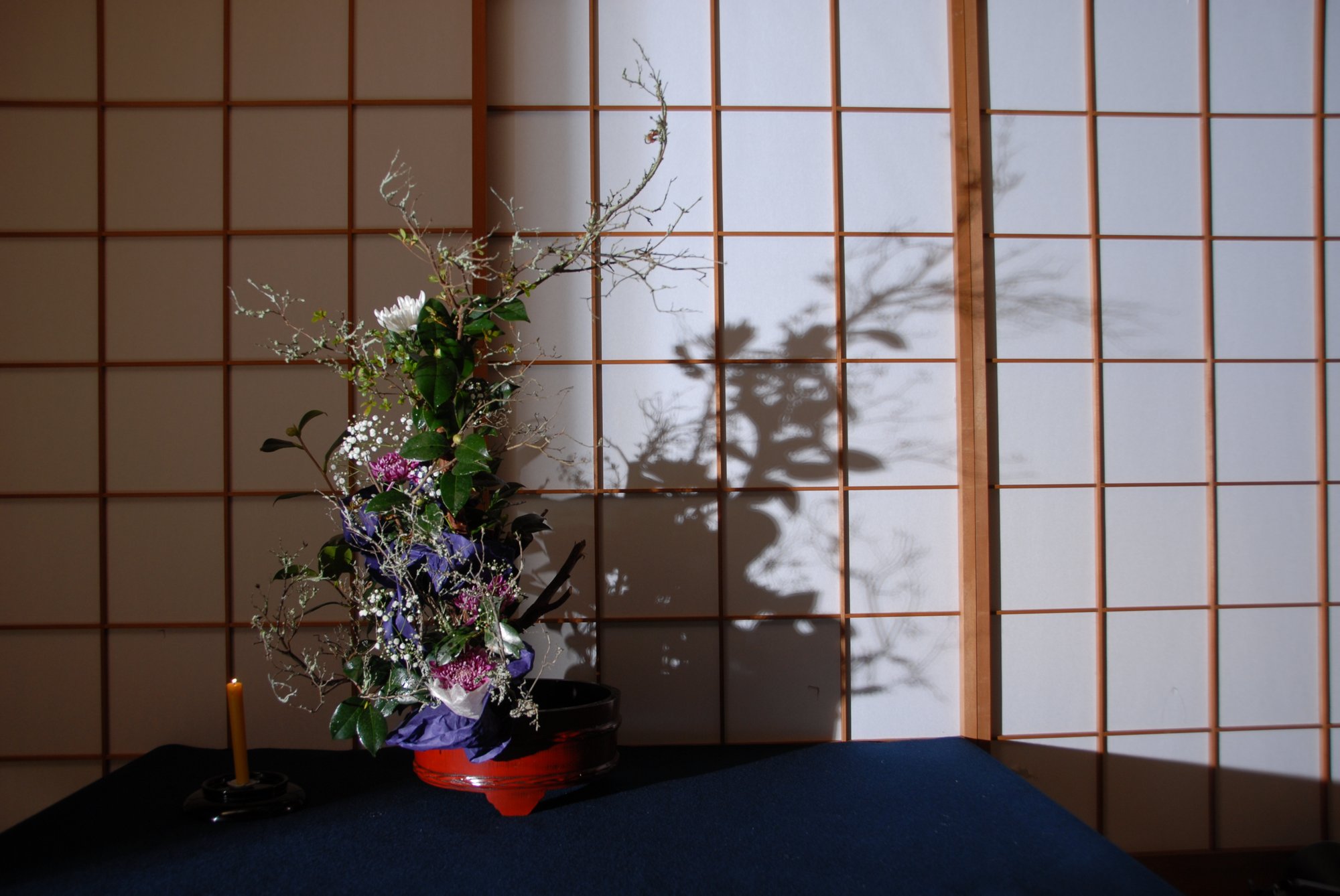 華道作品（障子）
